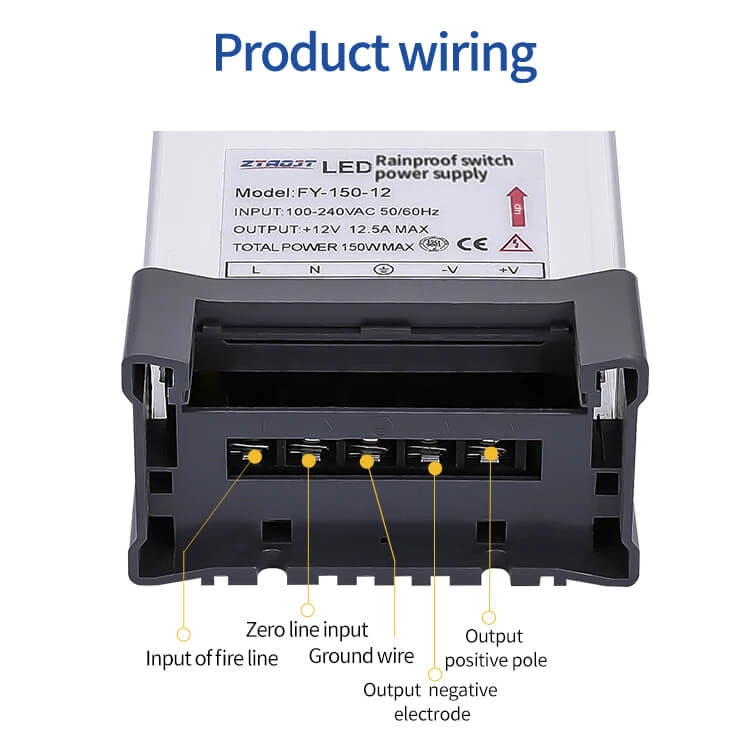 FY-150-12 12v 150w Outdoor Rain Proof Power Supply Ac Dc Rainproof Led Switching Power Supply