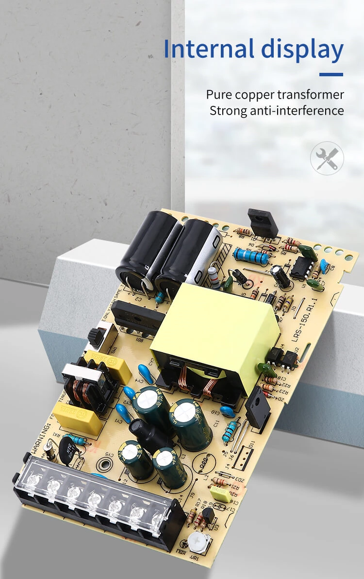 Slim Type 150W 24V 6.5A AC DC Switching Power Supply for Automation equipment