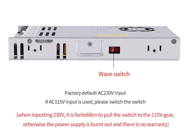 LRS Series PSU AC to DC 24v 16.6A 400w Switching Power Supply for Automation Equipment.