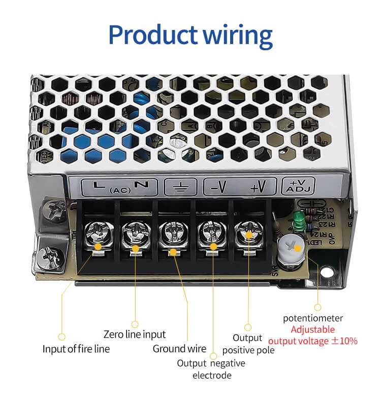 Ac Dc Power Supply 25w 1.1a 2.1a 5a 5v 12v 24v Switch Power Supply for Led CCTV Camera