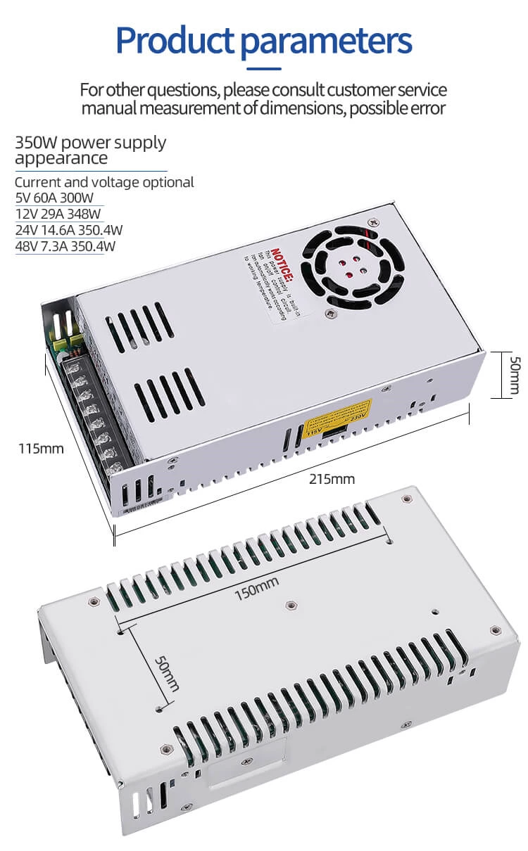350W 24V AC to DC Switching Power Supply 24v 15a for Automation equipment
