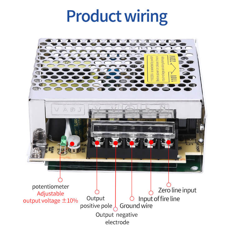 25W 24V smps types DC Switching Mode Power Supply for LED
