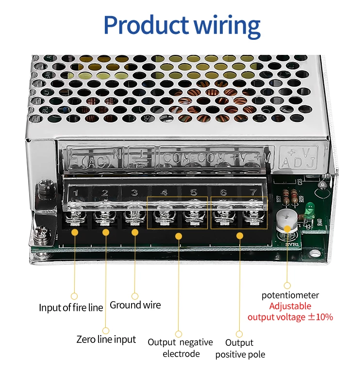 Constant Voltage Dc 100W 12V Power Source 8.5A Smps Switching Power Supply for Led Light