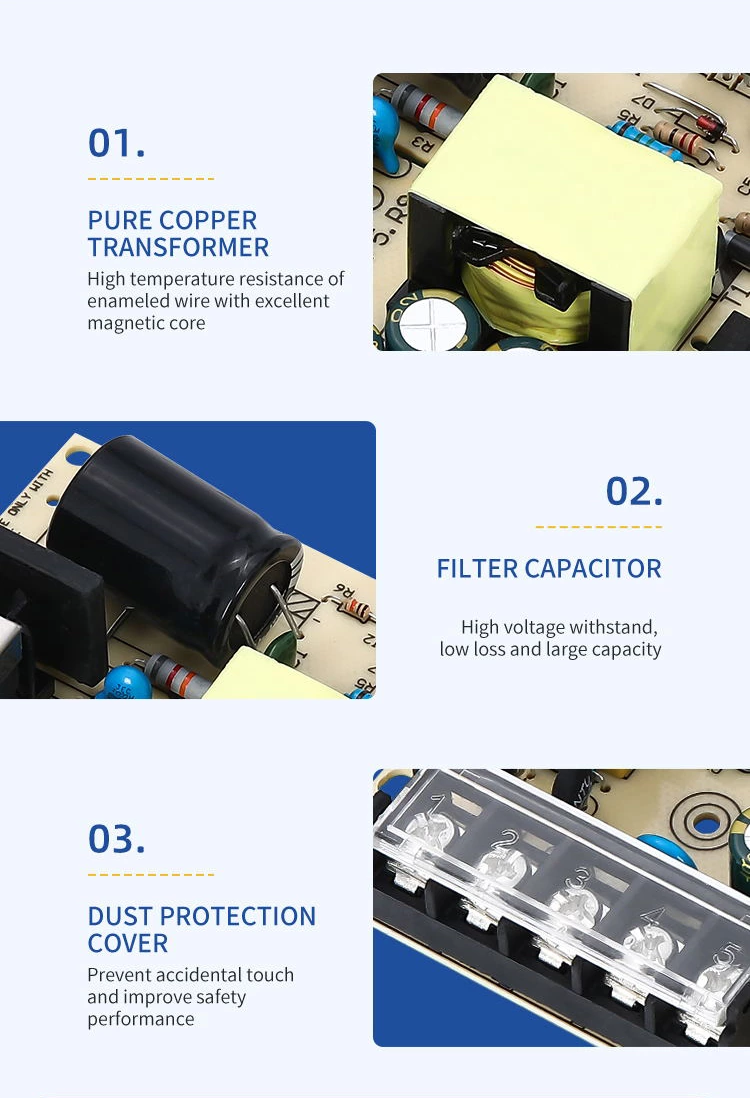 Smps 5v 12v 24v 75w adjustable dc switching mode power supply
