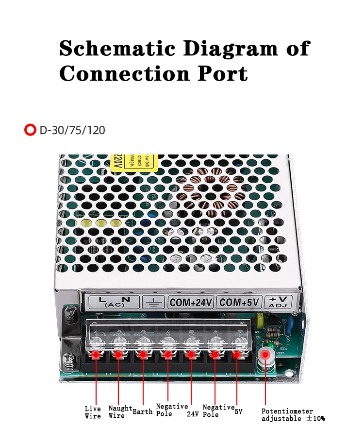 35W 120w 350w the Negative and Positive 5v 12v 15v 24v Psu Smps Dual Output Ac Dc Switching Power Supply