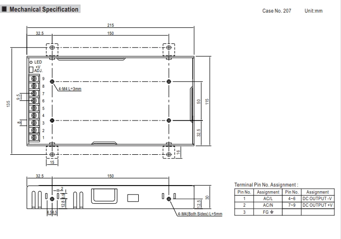 Single Output 200w 24V 5v 40a DC Electronic Led Switching Mode Power Supply