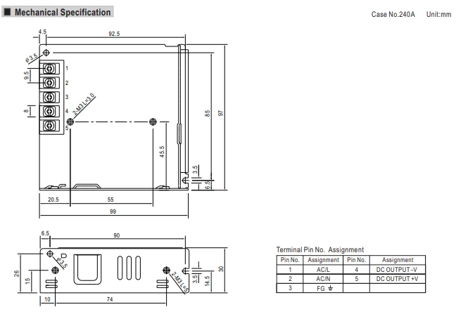 CE ROHS Authentication 75W 24V 3A AC to DC smps use switching power supply