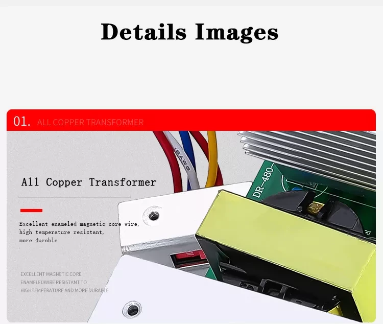 DRP-480-24 24 Voltage 480W Ac Dc 20A 48V 10A DC Transformer Din Rail Power Supply Industrial Control