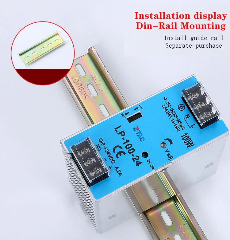 LP series Ac Dc 5V 12V 24V Din Rail Power Supply 25w 50w 100w 4.2A Switching Power Supply