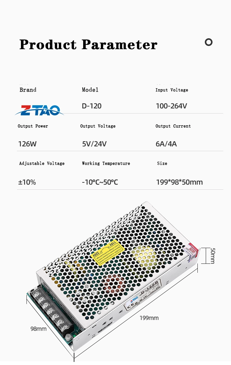 35W 120w 350w the Negative and Positive 5v 12v 15v 24v Psu Smps Dual Output Ac Dc Switching Power Supply