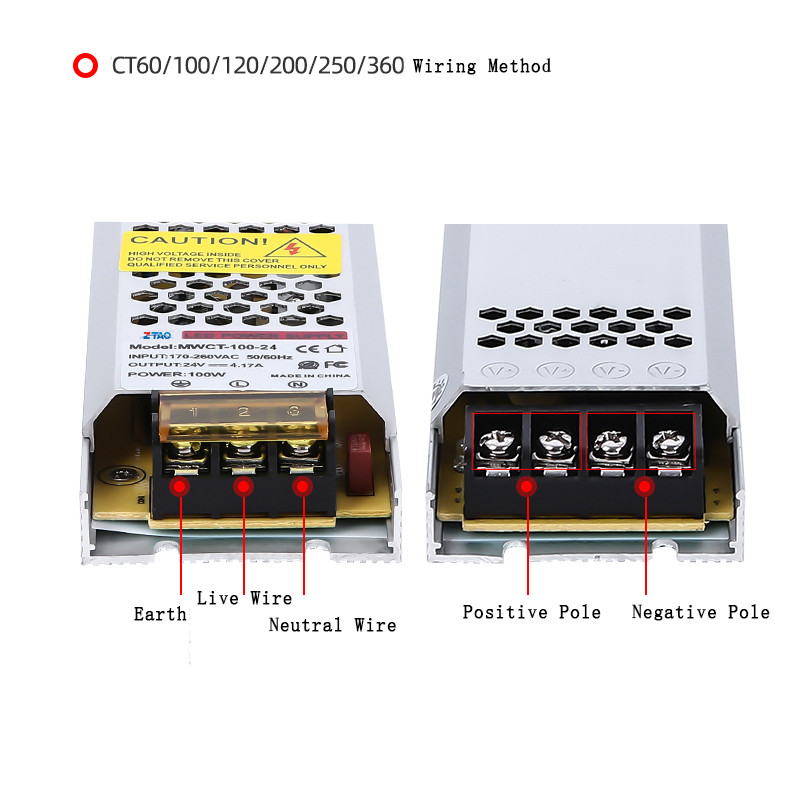 CT-60-24 60w 24v 2.5a Dc Switching Power Supply Strip Light Box Power Supply
