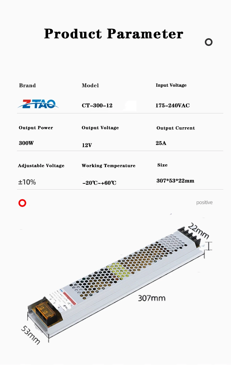 CT-300-12 Light box 300W 12V 25A Smps DC 12v Switching Power Supply