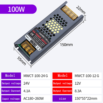 CT-100-24G 100W 24V DC Led Lighting Smps Strip Light Box Power Supply