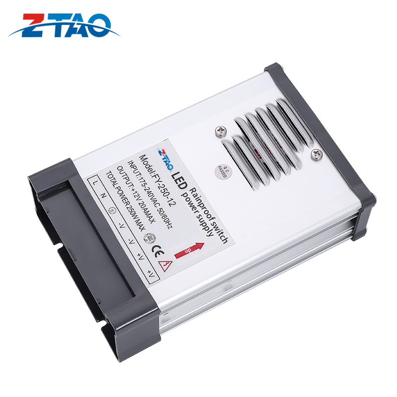 FY-250 250w 5V 50A 12v 20A 24v 10.4A LED Light Driver Rain Proof Switching Power Supply for Outdoors