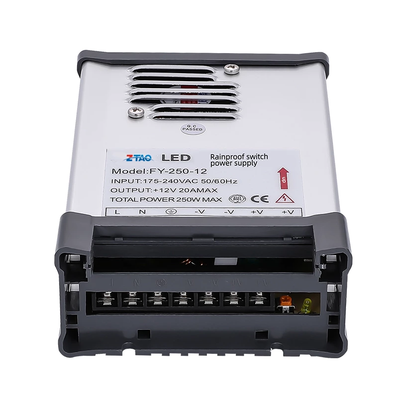 FY-250 250w 5V 50A 12v 20A 24v 10.4A LED Light Driver Rain Proof Switching Power Supply for Outdoors