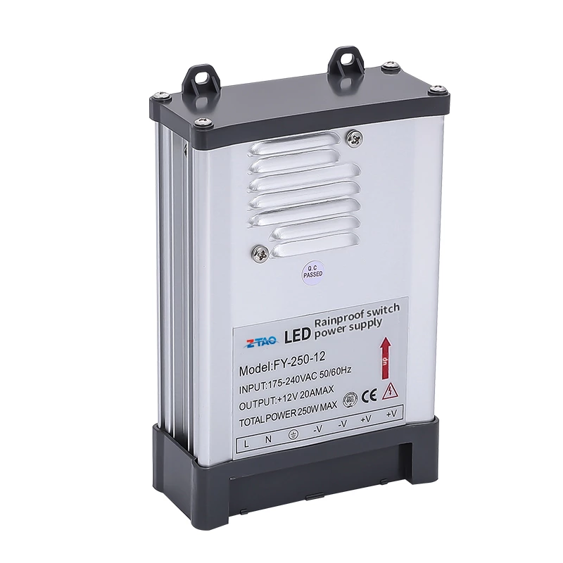 FY-250 250w 5V 50A 12v 20A 24v 10.4A LED Light Driver Rain Proof Switching Power Supply for Outdoors