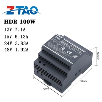 HDR-100-24 Single output 24V 4.2A 12V 8.33A 100W AC DC Switching Power Supply
