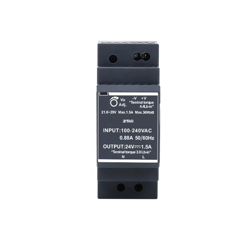 HDR-30 36w 5v 12v 24v 1.5A Din Rail Dc Constant Voltage Switching Power Supply