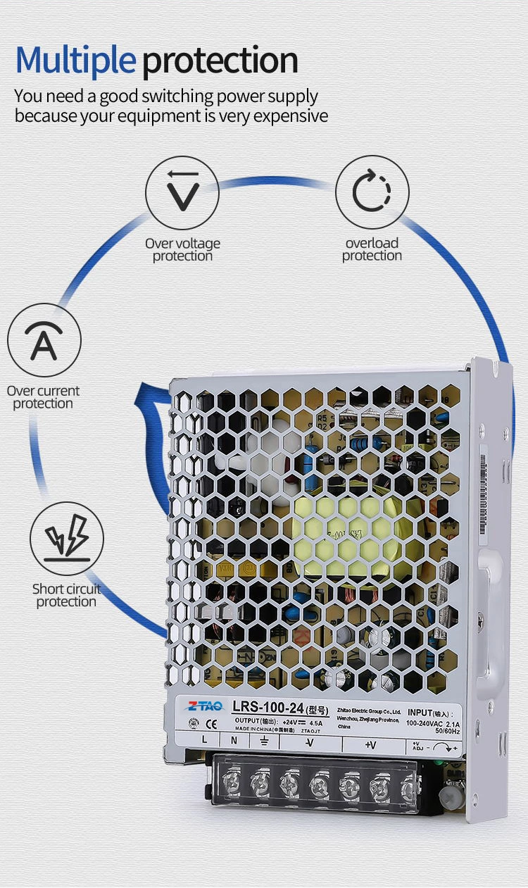 100W 24V 4.5A DC Switching Power Supply for Industrial control equipment