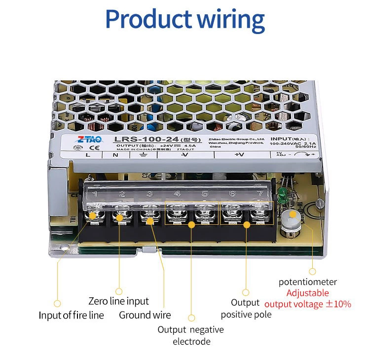 100W 24V 4.5A DC Switching Power Supply for Industrial control equipment