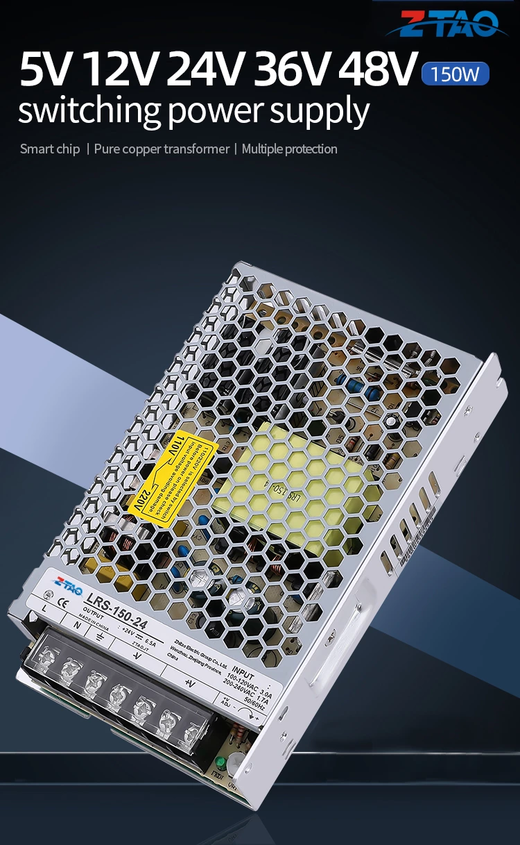 Slim Type 150W 24V 6.5A AC DC Switching Power Supply for Automation equipment