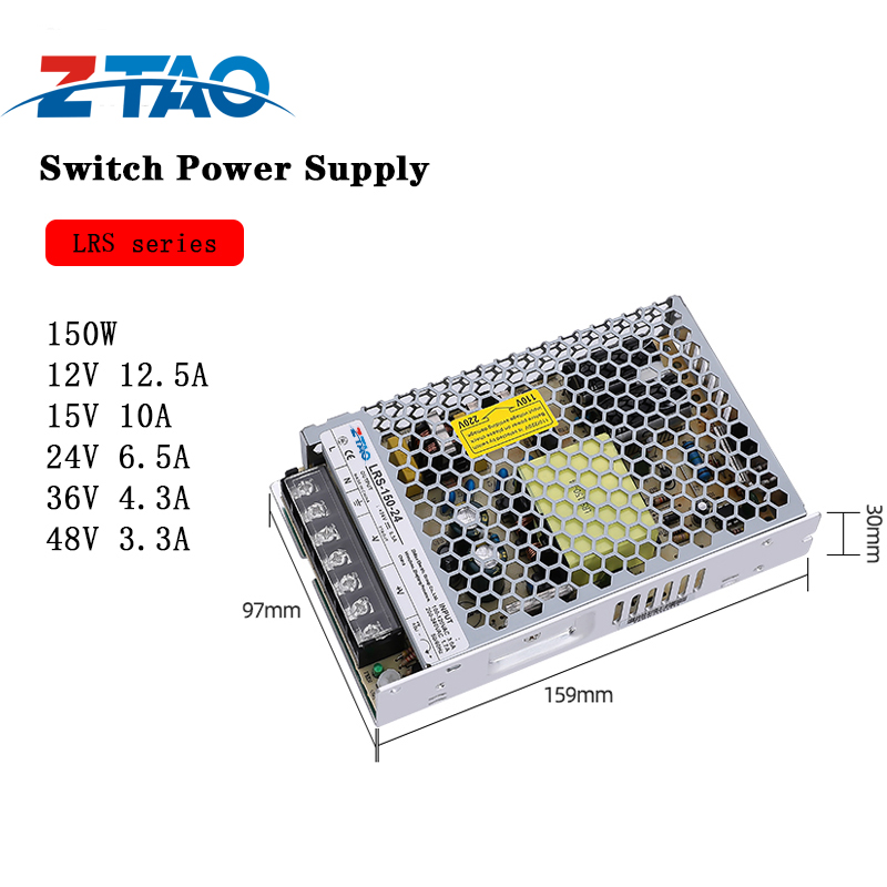 Slim Type 150W 24V 6.5A AC DC Switching Power Supply for Automation equipment