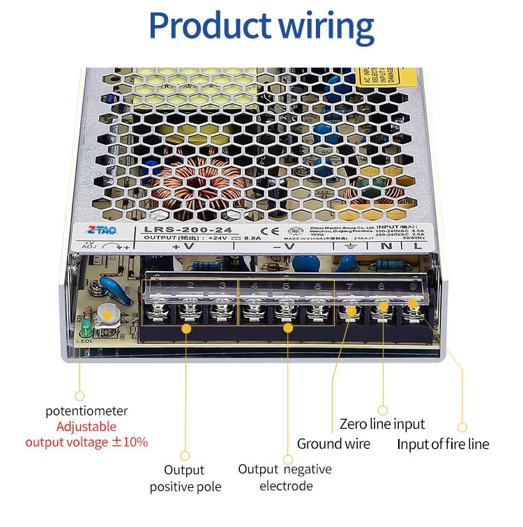 Single Output 200w 24V 5v 40a DC Electronic Led Switching Mode Power Supply