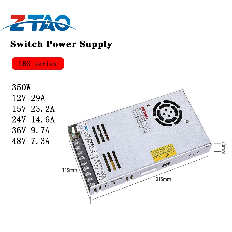 LRS-350-24 360w smps output voltage 24v switching power supply 12v 30a