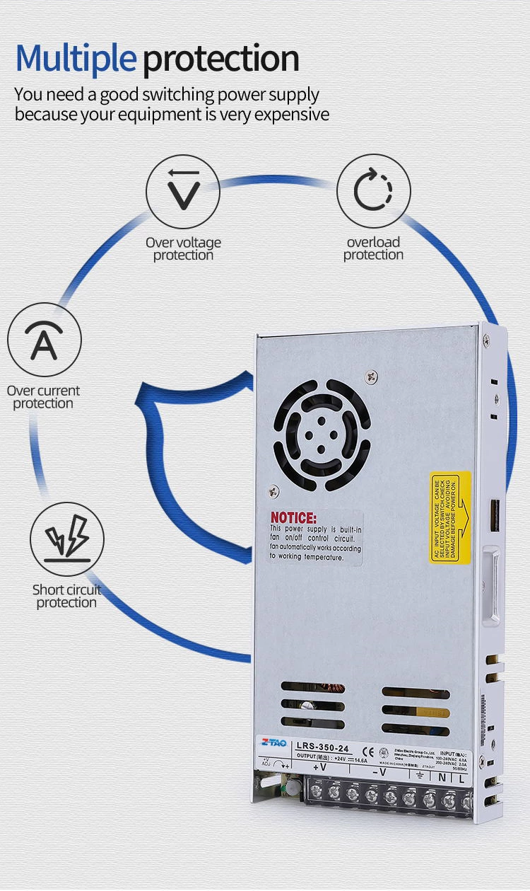 LRS-350-24 360w smps output voltage 24v switching power supply 12v 30a