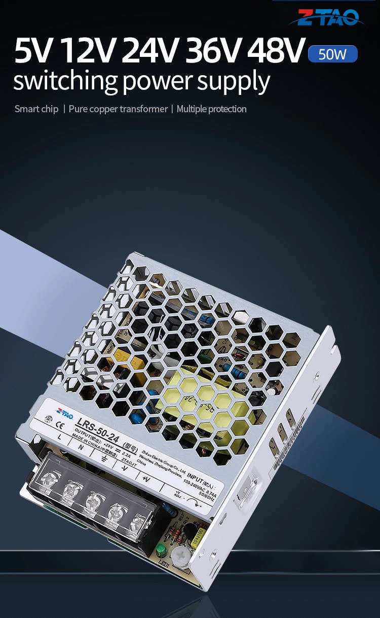 Single Output 12V 50W Switching Power Supply for Industrial Control Equipment