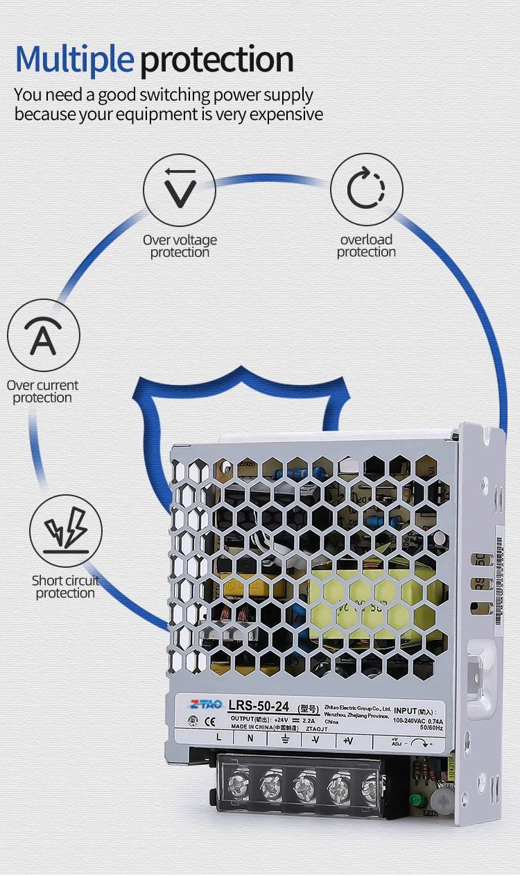 Single Output 12V 50W Switching Power Supply for Industrial Control Equipment