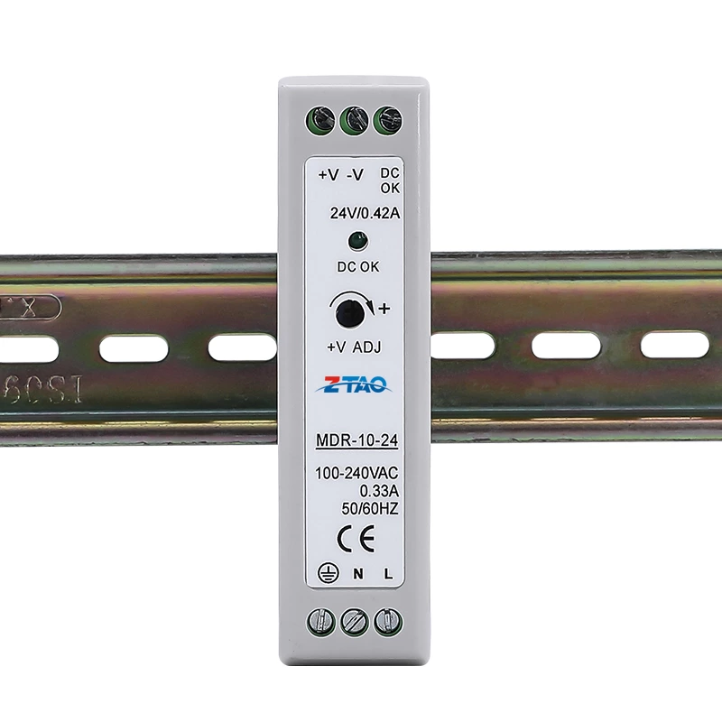 10w Smps 12 volt Din Rail Power Supply Mdr-10-24 Ac to Dc 12v 24v Industrial Switching Power Supply