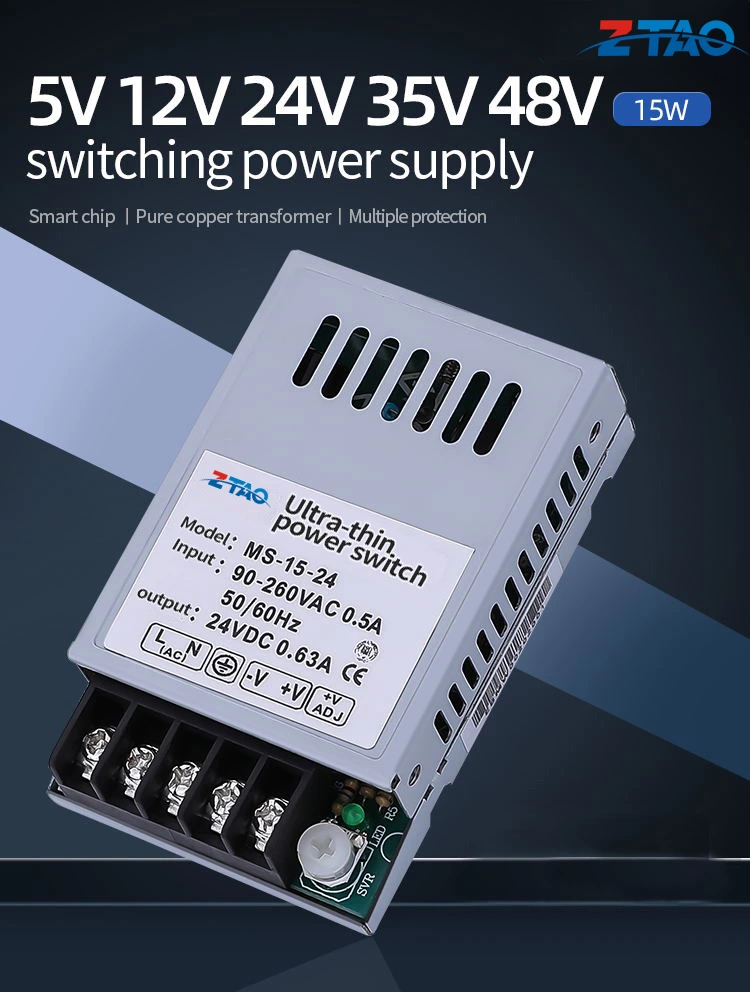MS-15-24 15w Mini Size Smps 5V 3A 12V 1.25A 24V 0.63A Ac Dc Switching Power Supply 24vdc for LED Display