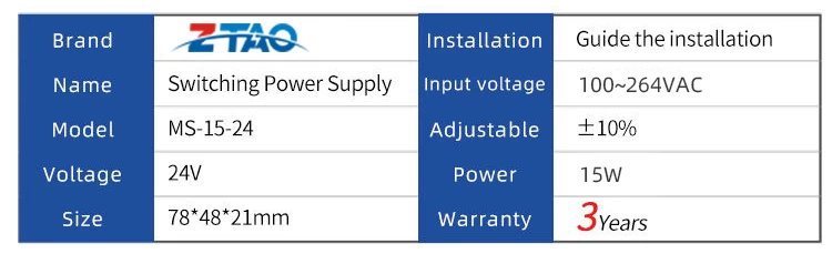 MS-15-24 15w Mini Size Smps 5V 3A 12V 1.25A 24V 0.63A Ac Dc Switching Power Supply 24vdc for LED Display
