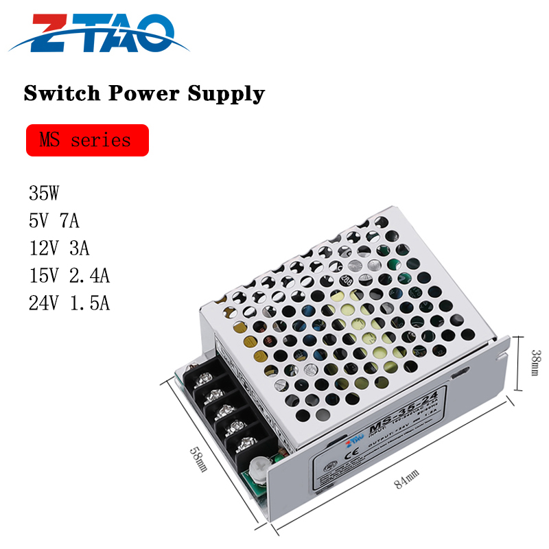 Single Output 35W Led Driver Power Source Ac to Dc 24V 1.5A 12V 3A Switching Power Supply