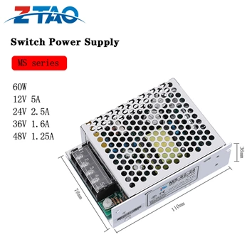 Ms-60-24 60w 24v 2.5a 24vdc 2.5 Amps Mini Size 12V 5A Switching Dc Power Supply for Led
