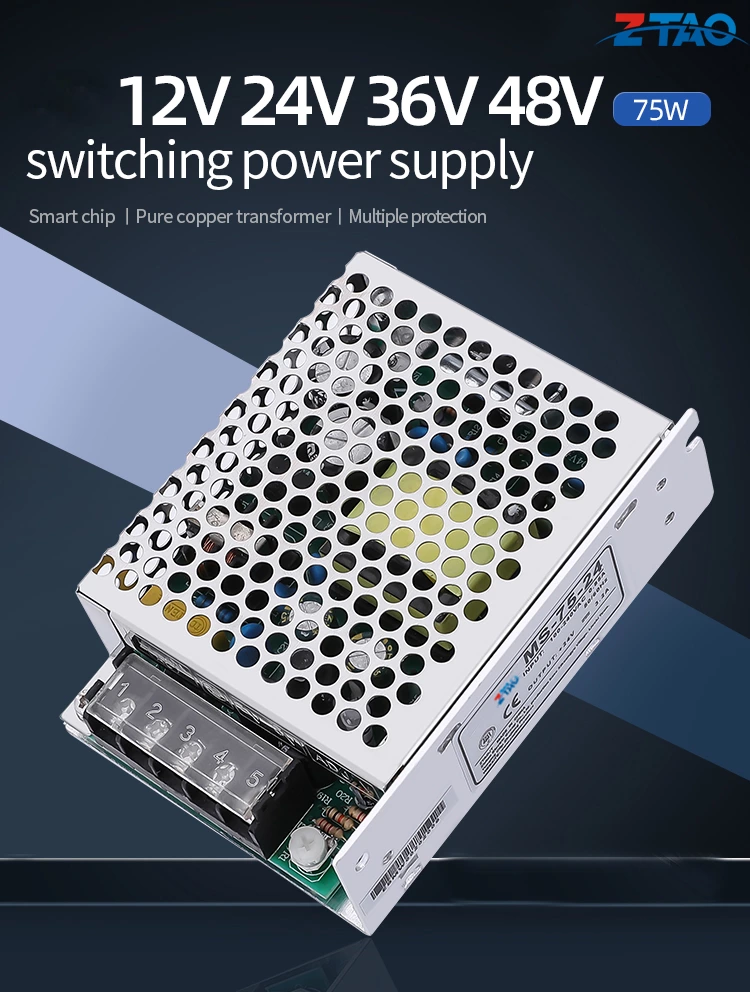 Ms-75-24 24v 75w 3.2a 12V 6.4A 5V 10A Ac to Dc Mini Switching Power Supply
