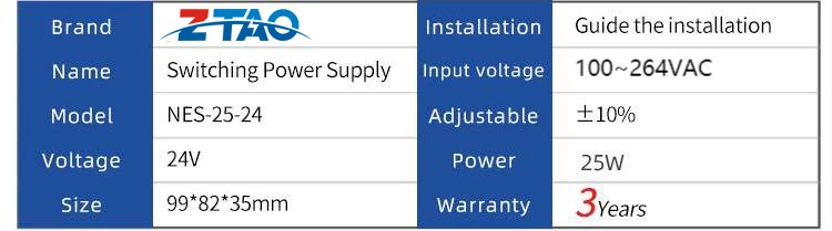 Ac Dc Power Supply 25w 1.1a 2.1a 5a 5v 12v 24v Switch Power Supply for Led CCTV Camera