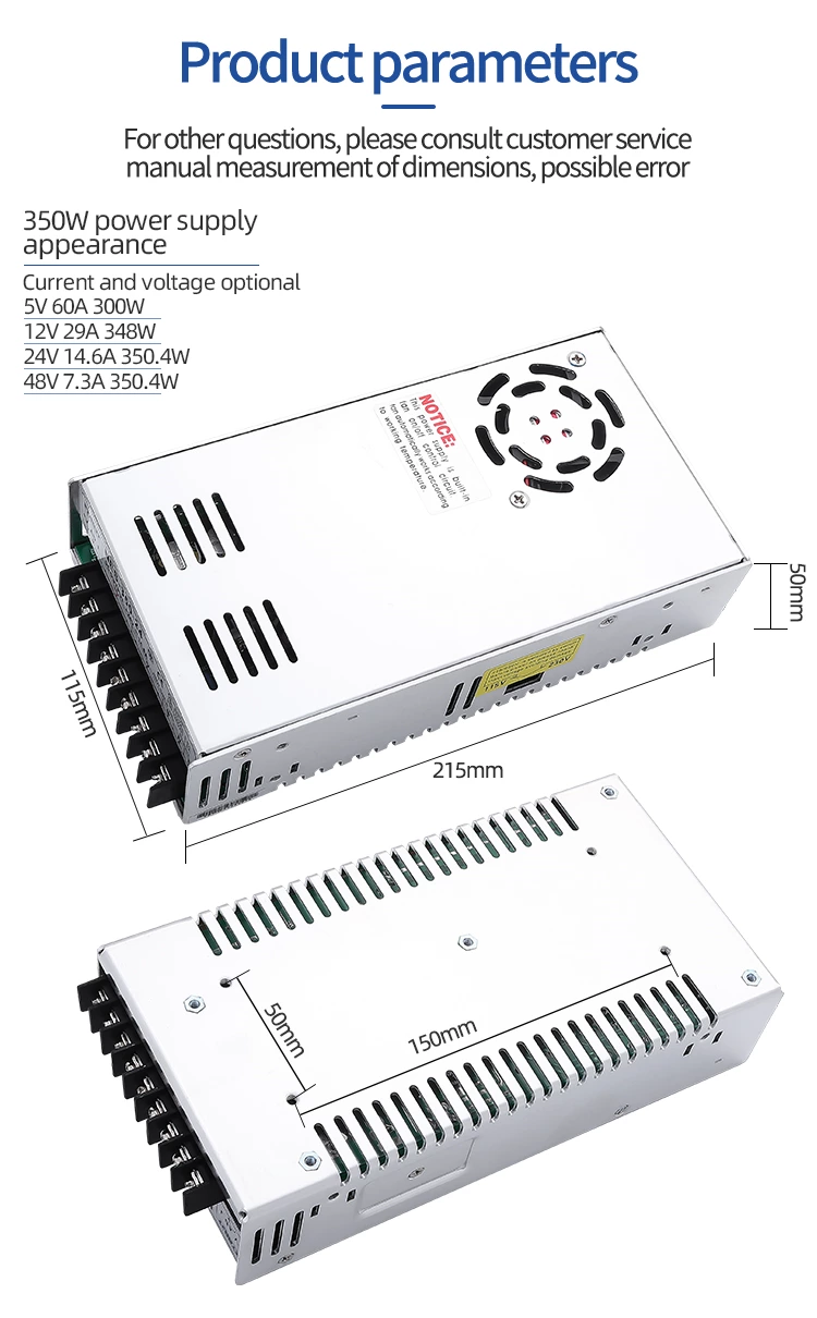 NES-350-24 24V 350W 14.6A AC to DC 12 volt Switch Mode Power Supply  for LED driver