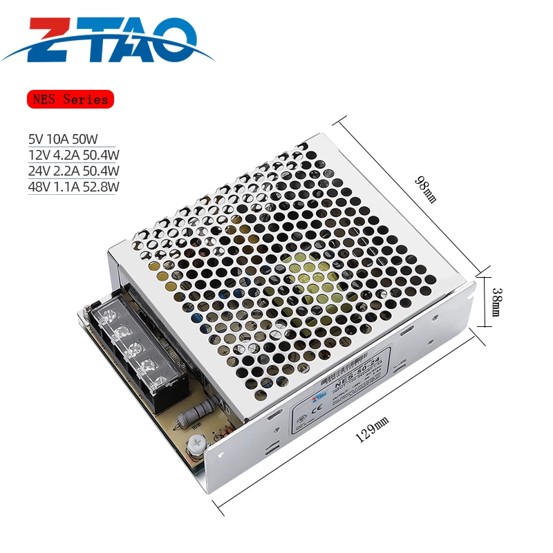 5V 12V 24V 36V 50W 24V 2.2A DC Switching Power Supply for Advertising Light Boxes