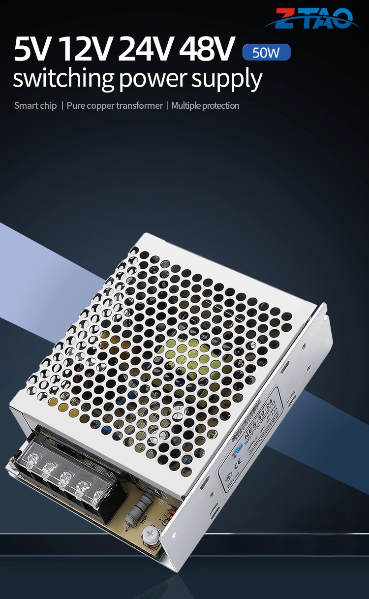 5V 12V 24V 36V 50W 24V 2.2A DC Switching Power Supply for Advertising Light Boxes