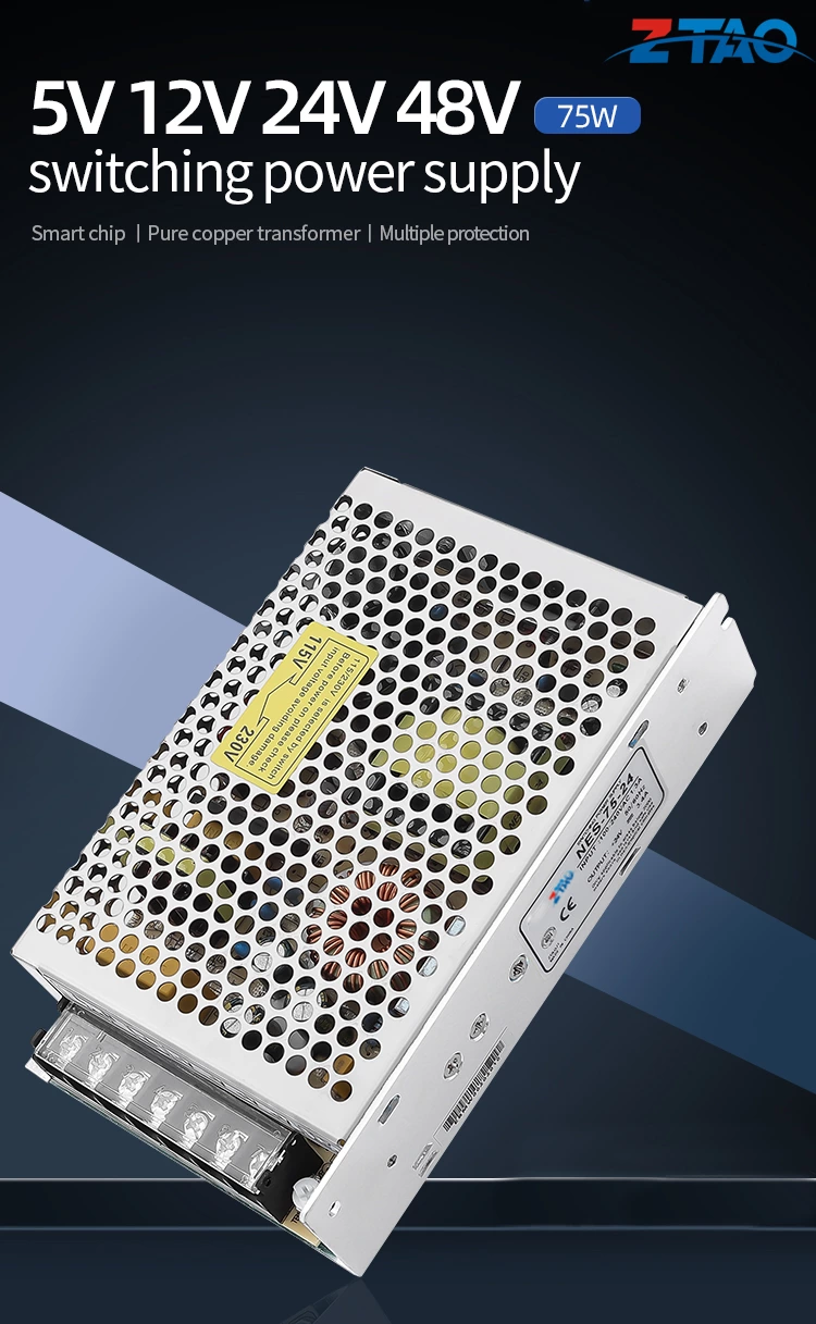 Single Output NES-75-24 24V 3.2A 12V 6.2A 75W Ac Dc Smps  LED Driver Power Supply