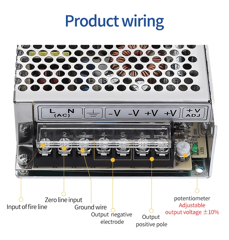 Single Output NES-75-24 24V 3.2A 12V 6.2A 75W Ac Dc Smps  LED Driver Power Supply