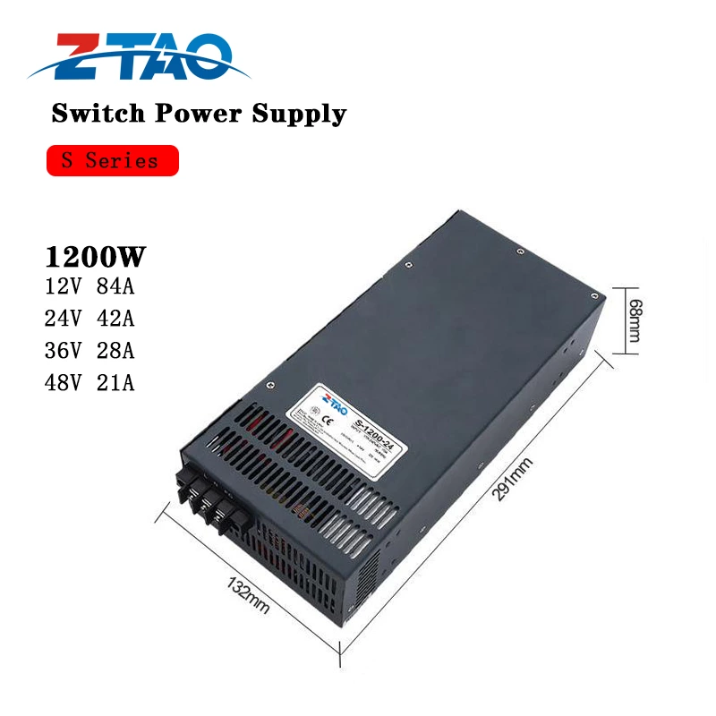 Wholesale S-1200 50a 1200w 24v Ac to Dc High Voltage Switching Power Supply for 3d Printer