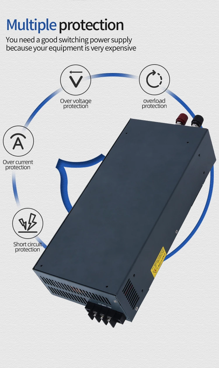 Wholesale S-1200 50a 1200w 24v Ac to Dc High Voltage Switching Power Supply for 3d Printer