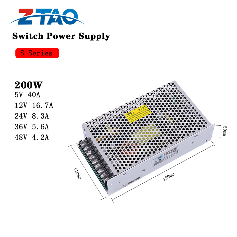 Hot Sale 24V 8.3A 200W Switching Power Led Driver Dc Constant Voltage Power Supply