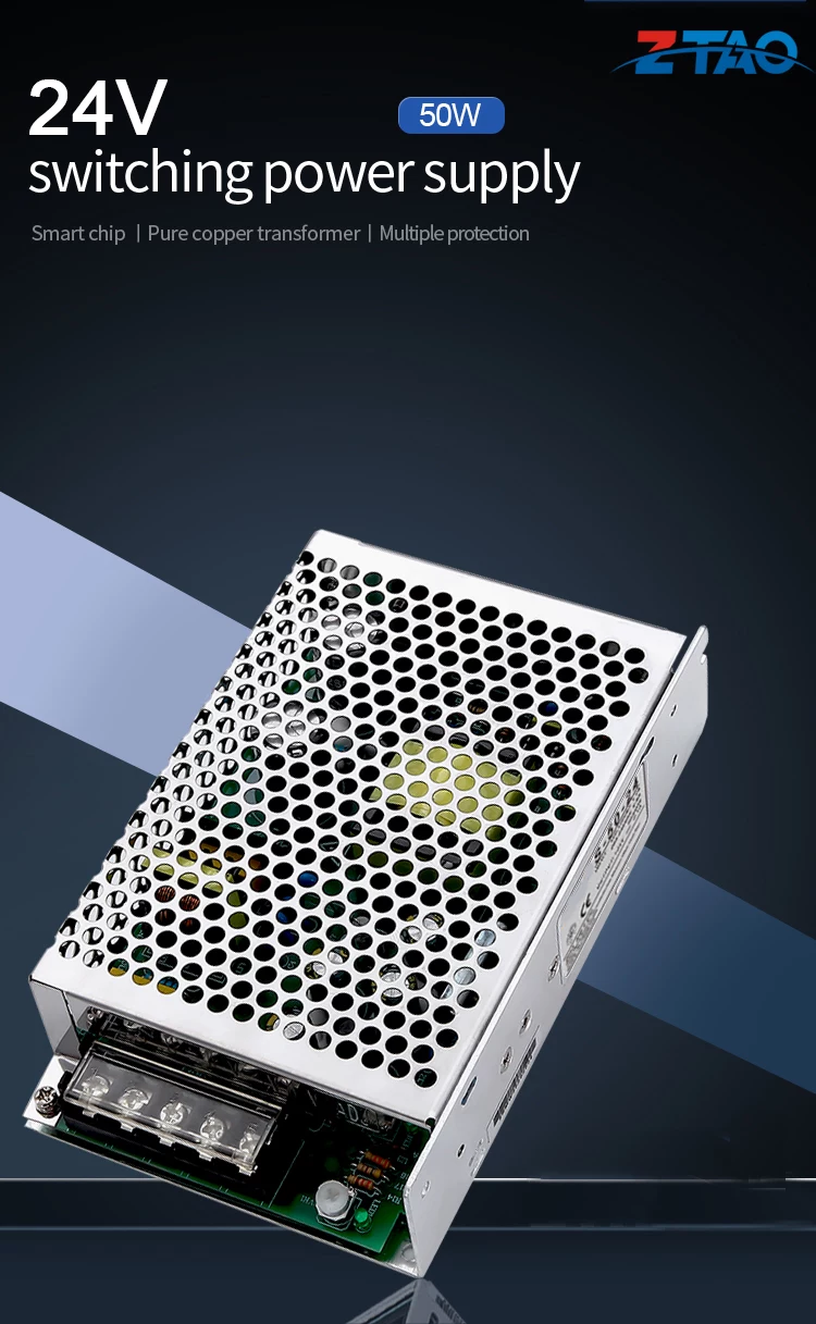 S-50-24 AC to DC 24v  50w 2.1A Switching Power Supply for Led