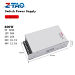 600W 24V 25A DC Switching Power Supply 12v 50a for Industrial Control Equipment