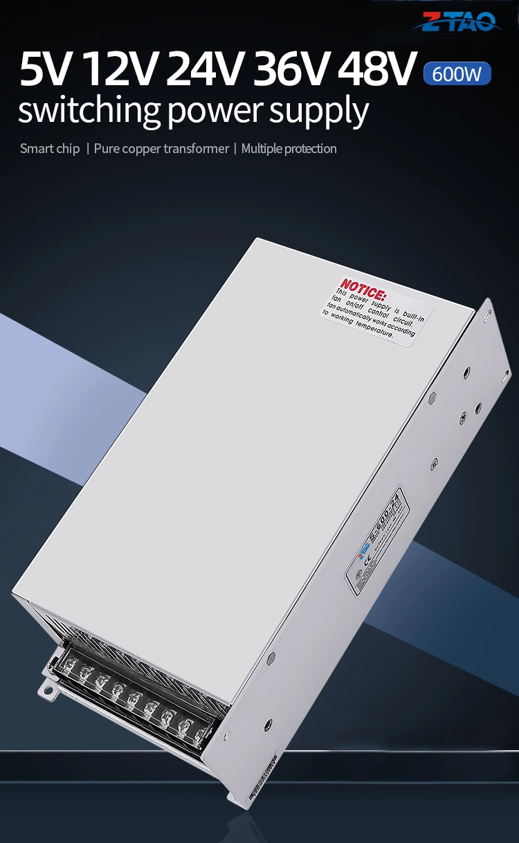 600W 24V 25A DC Switching Power Supply 12v 50a for Industrial Control Equipment