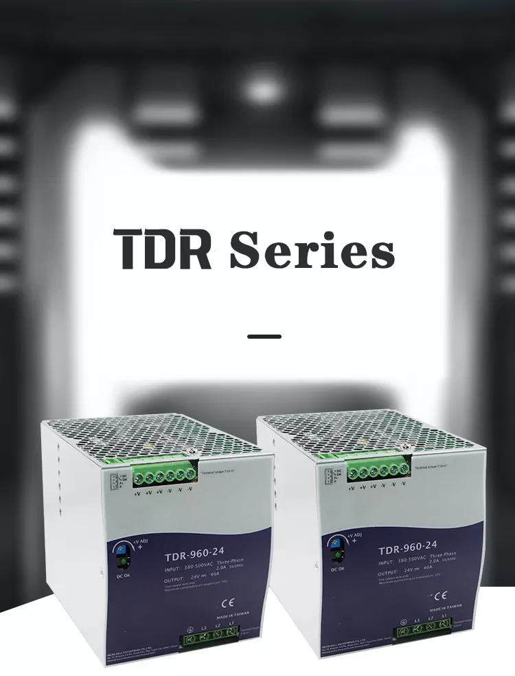 Tdr Switching Power Supply 240W 480W 960W 24V 40A Pfc DIN Rail Three-Phase Rail Power LED Driver